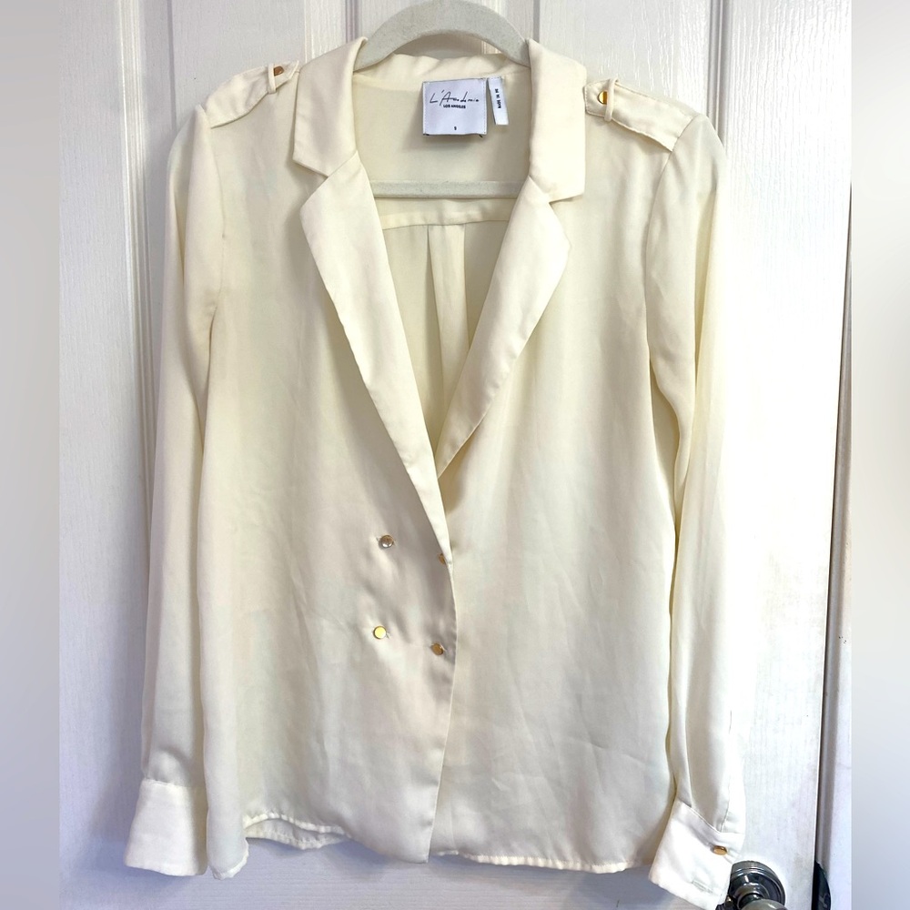 L’ Academie Satin Button Down